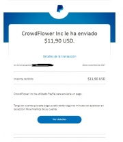 Comprobante pago CrowdFlower